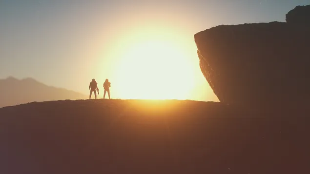 Taustpilt Kuldne päikeseloojang 4K