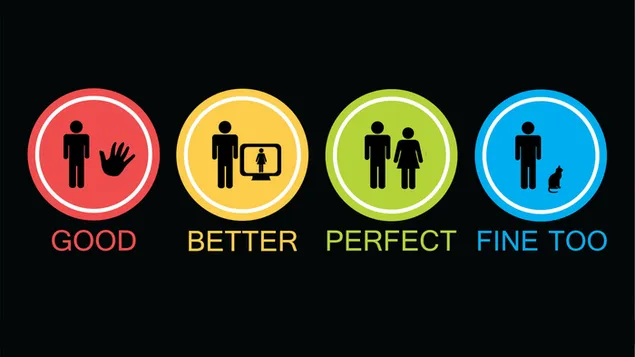 Good better perfect fine too text, typography, humor download