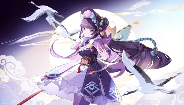 華麗的動漫女孩允金| 原神衝擊 8K 壁紙