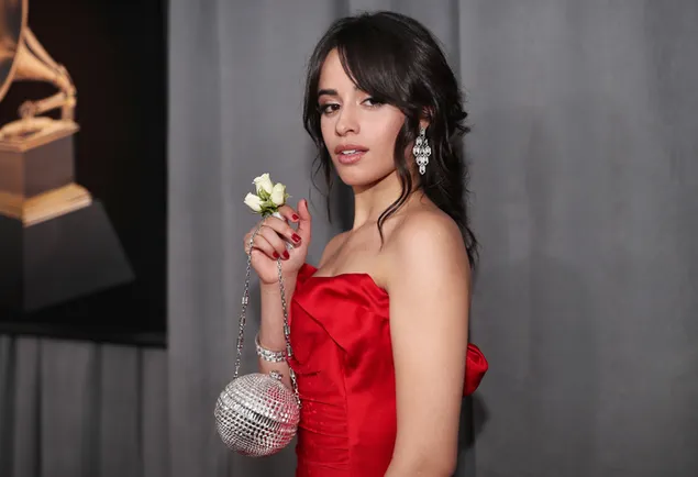 Muhteşem Ünlü 'Camila Cabello' Grammy Ödülleri Fotoğraf Çekiminde 4K duvar kağıdı