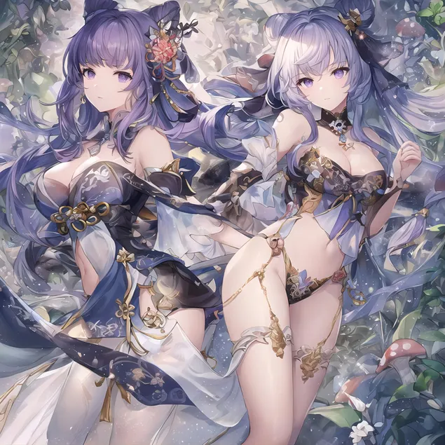 Lindas garotas gostosas de anime | Impacto de Ganshin 2K papel de parede