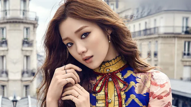 華麗的韓國女演員：李成京 4K 壁紙