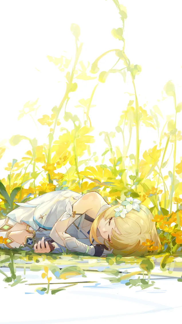 لومين رائع مستلق فوق خضرة الطبيعة | تأثير جانشين 2K خلفية