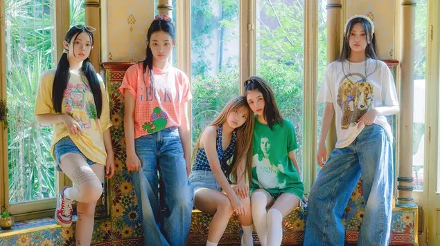 Magníficos miembros de 'NewJeans' (grupo de chicas Kpop) descargar