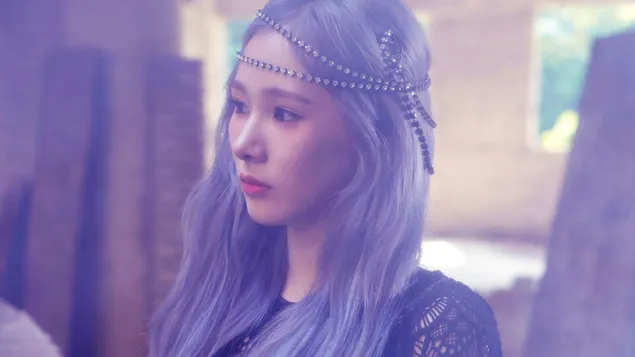 Lieliskā Mia no grupas Everglow (K-Pop Band) 4K fona tapete