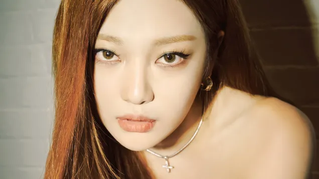 Nydelig 'Ningning' fra Aespa (Kpop Band) - My World Album Shoot 4K bakgrunn