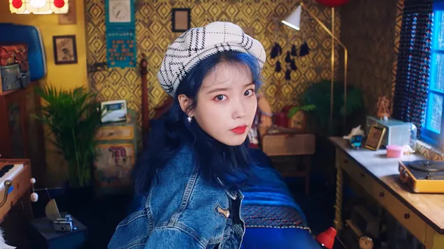 Gorgeous Singer IU (Lee Ji-eun) in 'Blueming' MV download