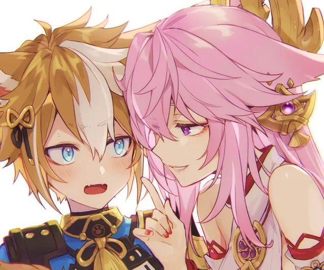 قصة حب جورو وييا ميكو (أثر غانشين) 2K خلفية