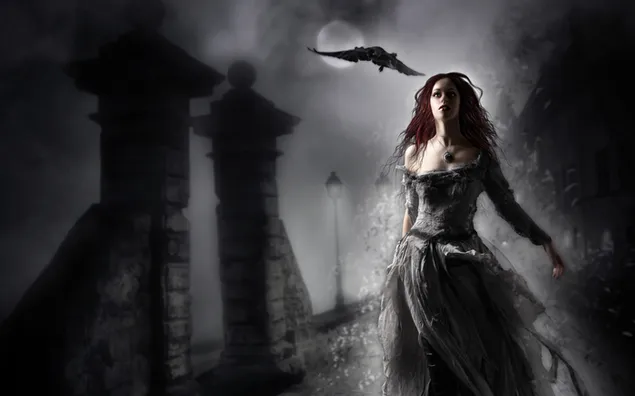 Gotesch Meedchen mat Kueb 2K Tapeten