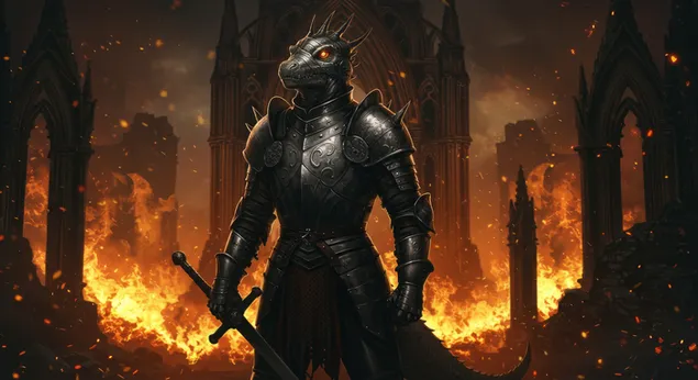 זקיף זוחלים גותי 4K טפט