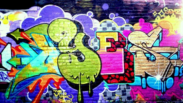 Graffiti nghệ thuật trên tường tải xuống