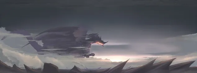 Granblue Fantasy - Bahamut Dragon کاغذدیواری  2K