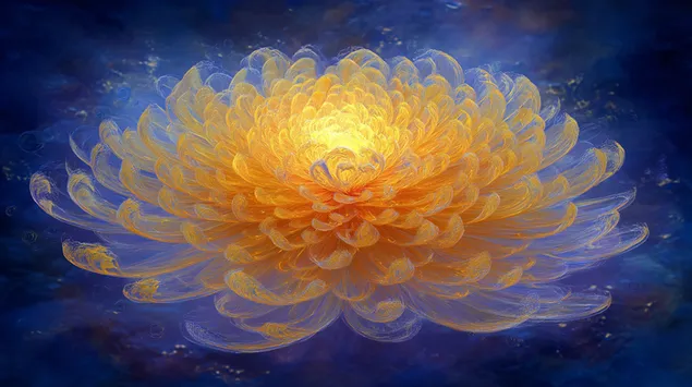 muat turun grand luminous bloom: kelopak rumit dan teras bercahaya