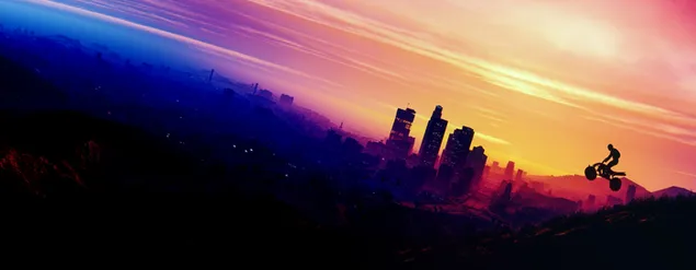 Grand Theft Auto V: Los Santos - Panorama malam 4K wallpaper