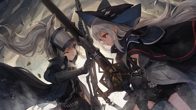 Грани Против. Skadi - Arknights (аниме видеоигра) 4K обои