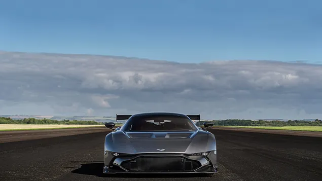 Taustakuva Harmaa Aston Martin Vulcan kilpa-auto 4K
