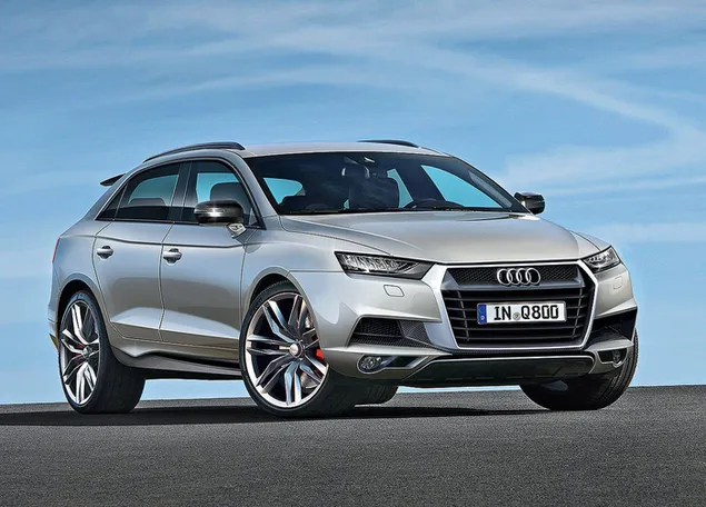 Audi Q8 gris estacionado descargar