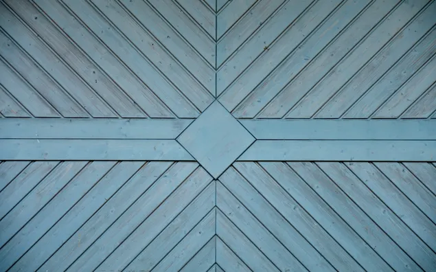 Gray diamond wooden decor, garage door background