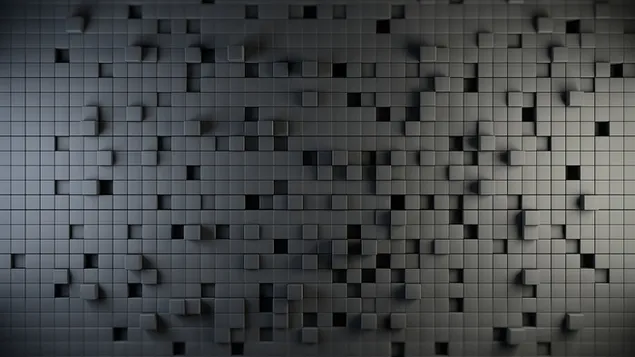 Lote de bloques de tejas grises, cubo 4K fondo de pantalla