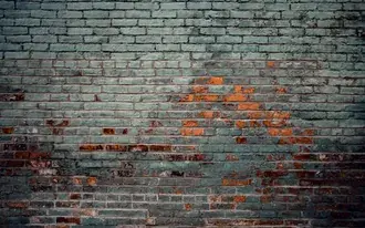 Tapeta Šedá barva na zeď, modrozelená a hnědá cihlová zeď, textura HD