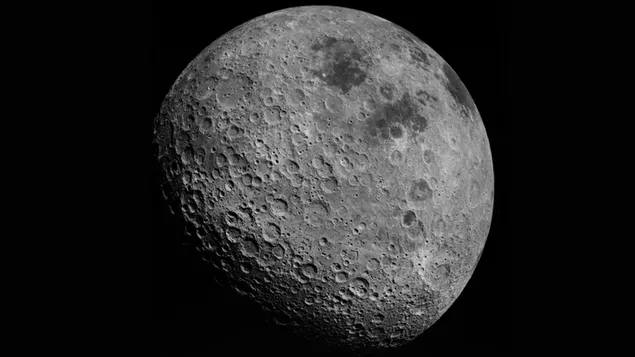 Hình nền Ảnh thang độ xám của mặt trăng 2K