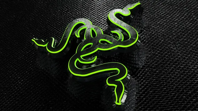 Green and black razer logo