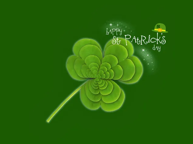 green clover flower , looking childish for Saint Patrick's day