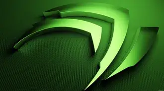Sfondo digitale verde, logo, nvidia, tecnologia 2K sfondo