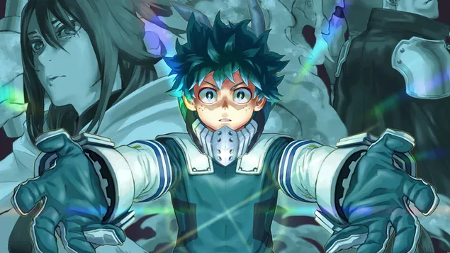 Hình nền Anime tóc xanh từ sê-ri My Hero Academia 4K