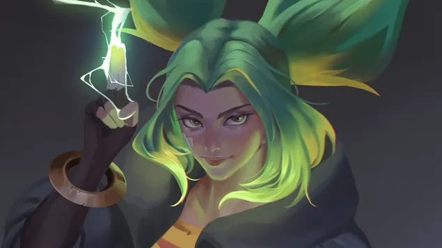 Green-haired 'Zeri' - League of Legends (LOL)