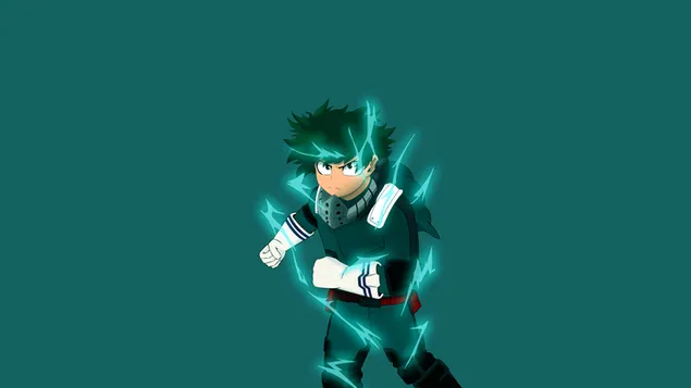 Green Izuku Midoriya 4K wallpaper