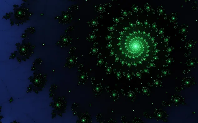 Groene lichten fractal swirl
