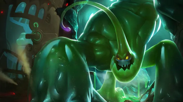 Green Slimy Demon 'Zac' Splash Art - League of Legends [LOL] download