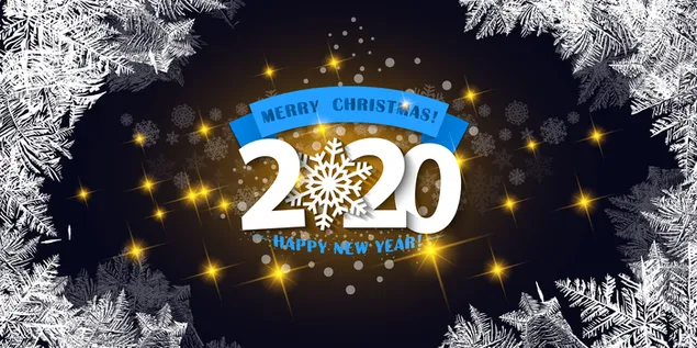 Groeten voor Kerstmis en Nieuwjaar 2020 4K achtergrond