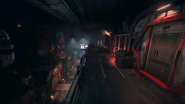 GrimHEX Моторна соба 4K тапет