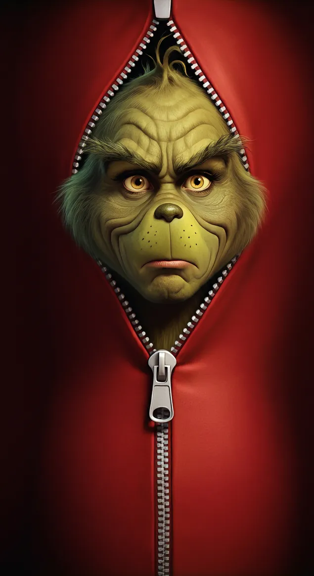 grinch peeking aus zipper eroflueden