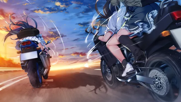 Grisaia: Phantom Trigger The Animation - Racing girls in the bike download
