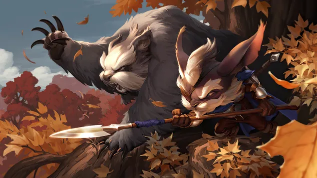 Taustpilt Grizzled Ranger (Legends of Runeterra) – League of Legends (LOL) 4K