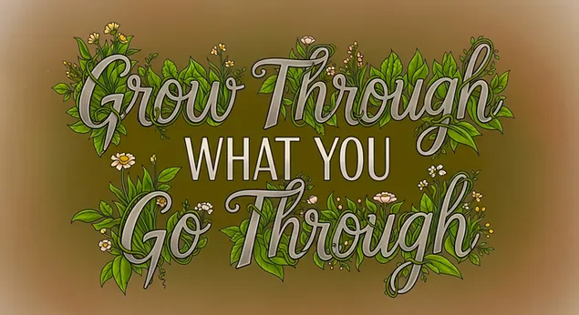 당신이 겪는 일을 통해 성장하세요 - 영감을 주는 명언 2K 배경화면