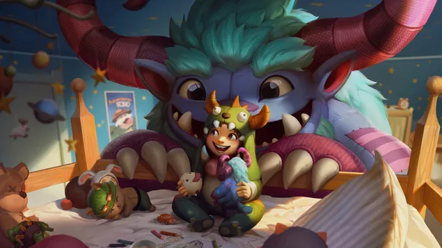 Grungy 'Nunu' - 英雄联盟 (LOL) 8K 壁纸