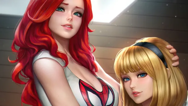 Gwen Stacy and Mary Jane Watson 4K wallpaper