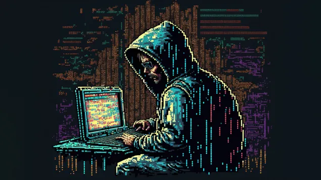 Преземете Хакерски пиксели уметност