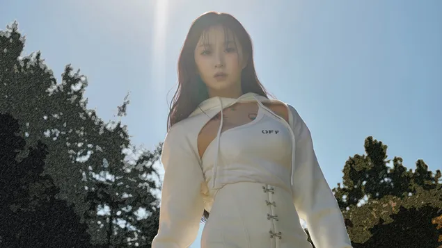 Haewon از NMIXX (Kpop Band) in Love Me Like This MV Shoot کاغذدیواری  4K