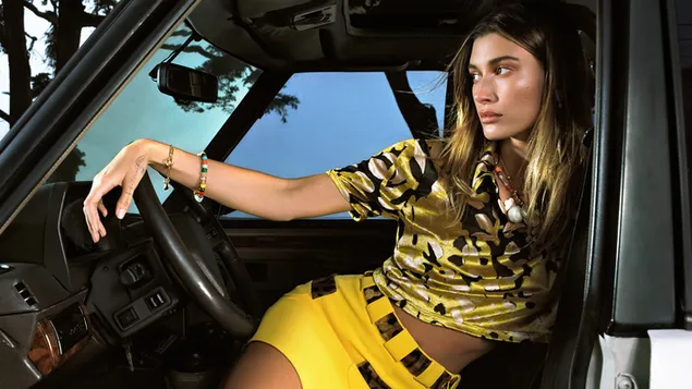 Hailey Boudewijn | Amerikaanse Vogue-fotoshoot 8K achtergrond