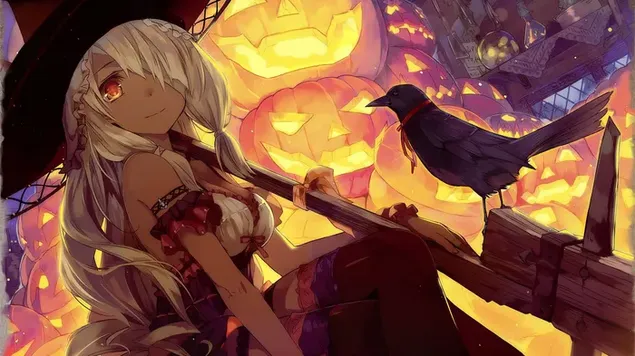 Halloween Anime Witch Girl 