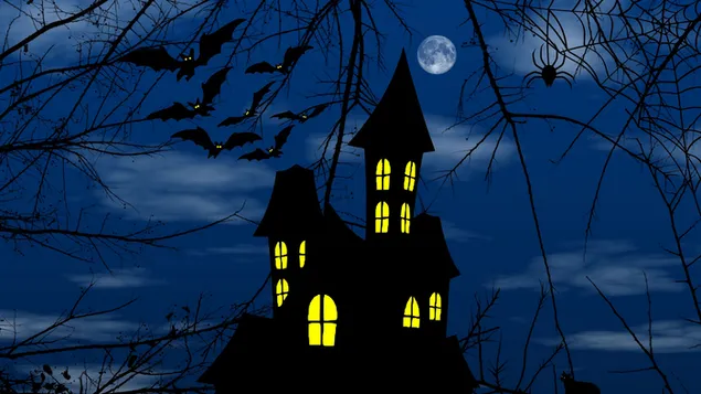 Halloween: Haunted House with Bats