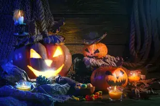 ハロウィン ジャックオーランタン デビルスマイル 4K 壁紙