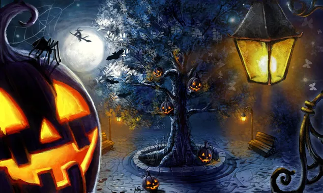 Halloween nacht HD achtergrond