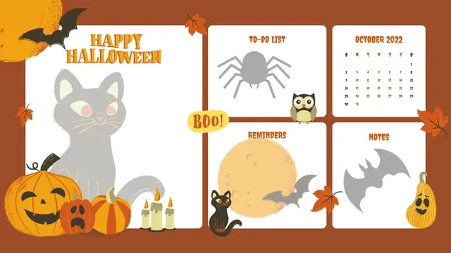 Muat turun Kalendar Oktober Halloween - Seram