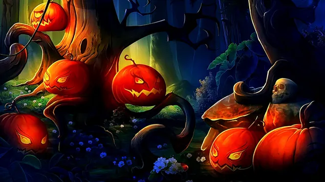 Árbol de calabaza de Halloween